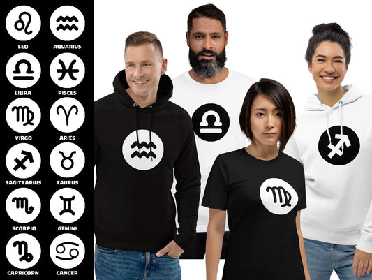 Pisces Star Symbol TShirt and Hoodie for Men and Women