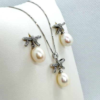 Natural Freshwater Pearl Mini Set - Sterling Silver