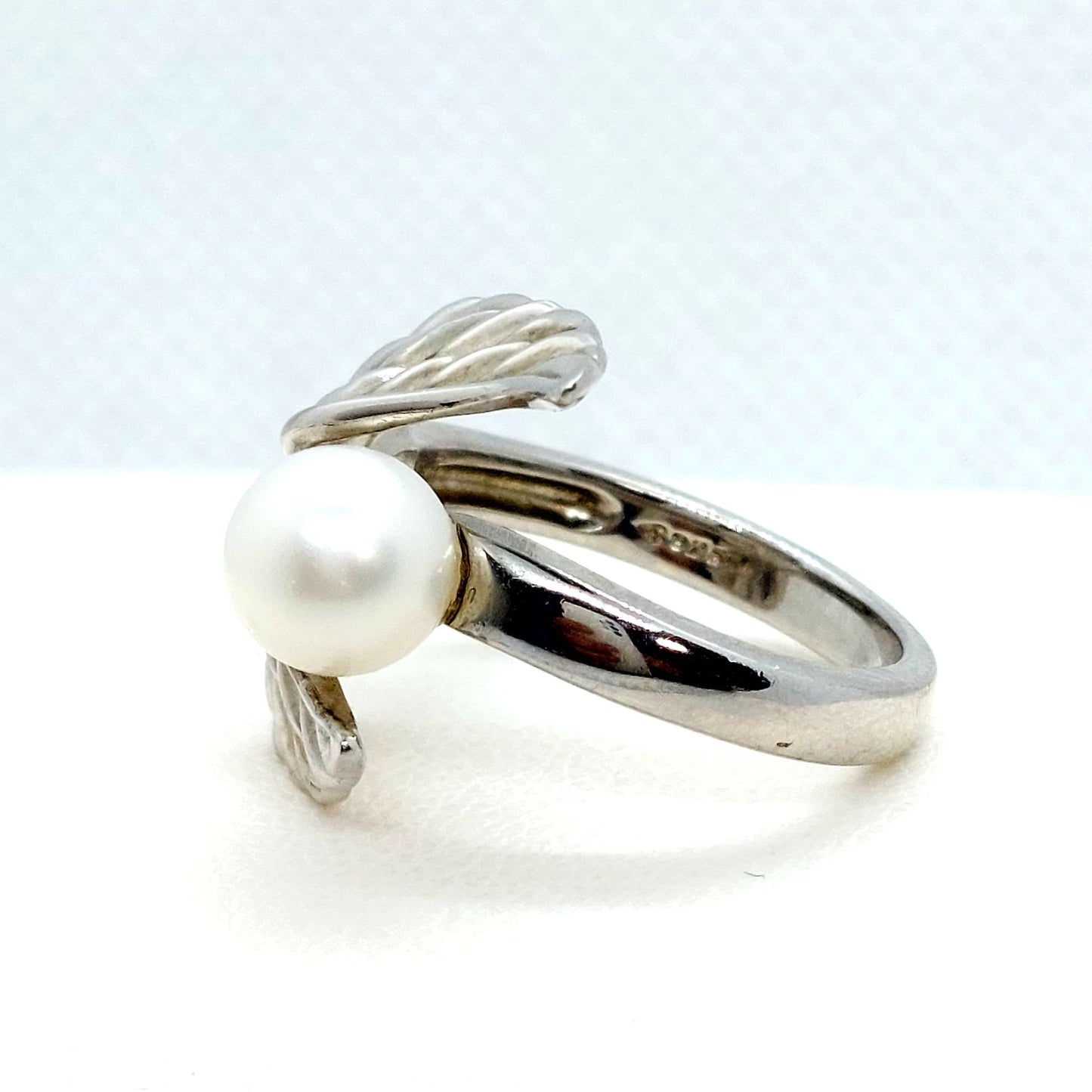 Natural Freshwater Pearl Ring in Sterling Silver