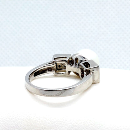 Natural Freshwater Pearl Ring in Sterling Silver