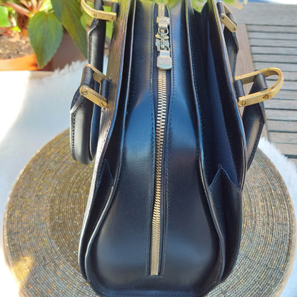 Pre-loved Louis Vuitton Donkerbruine Epi Sablon Handtas