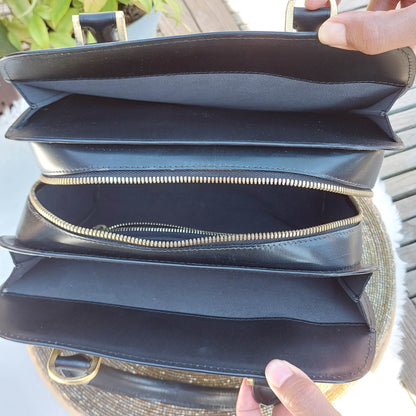 Pre-loved Louis Vuitton Donkerbruine Epi Sablon Handtas