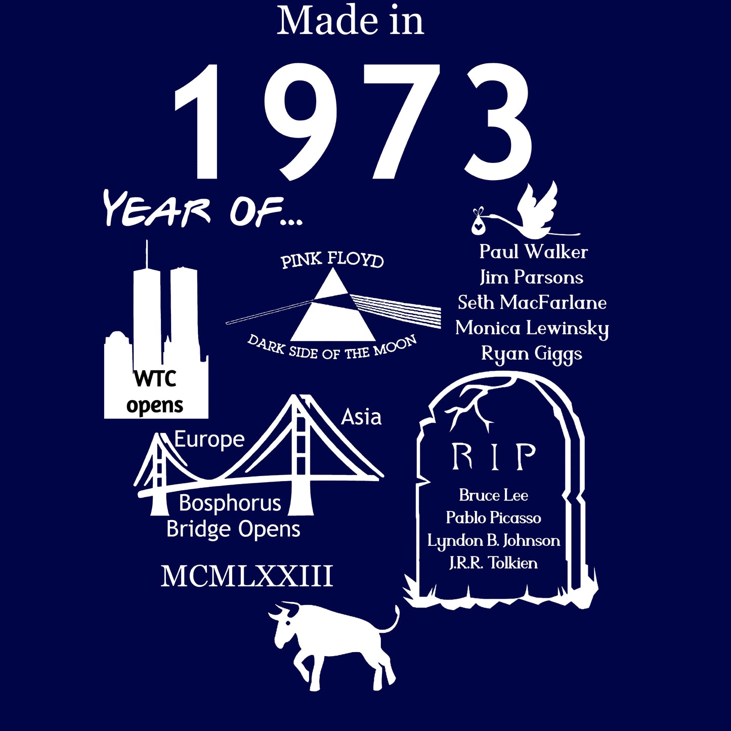 Made in 1973 T-shirt - Unisex