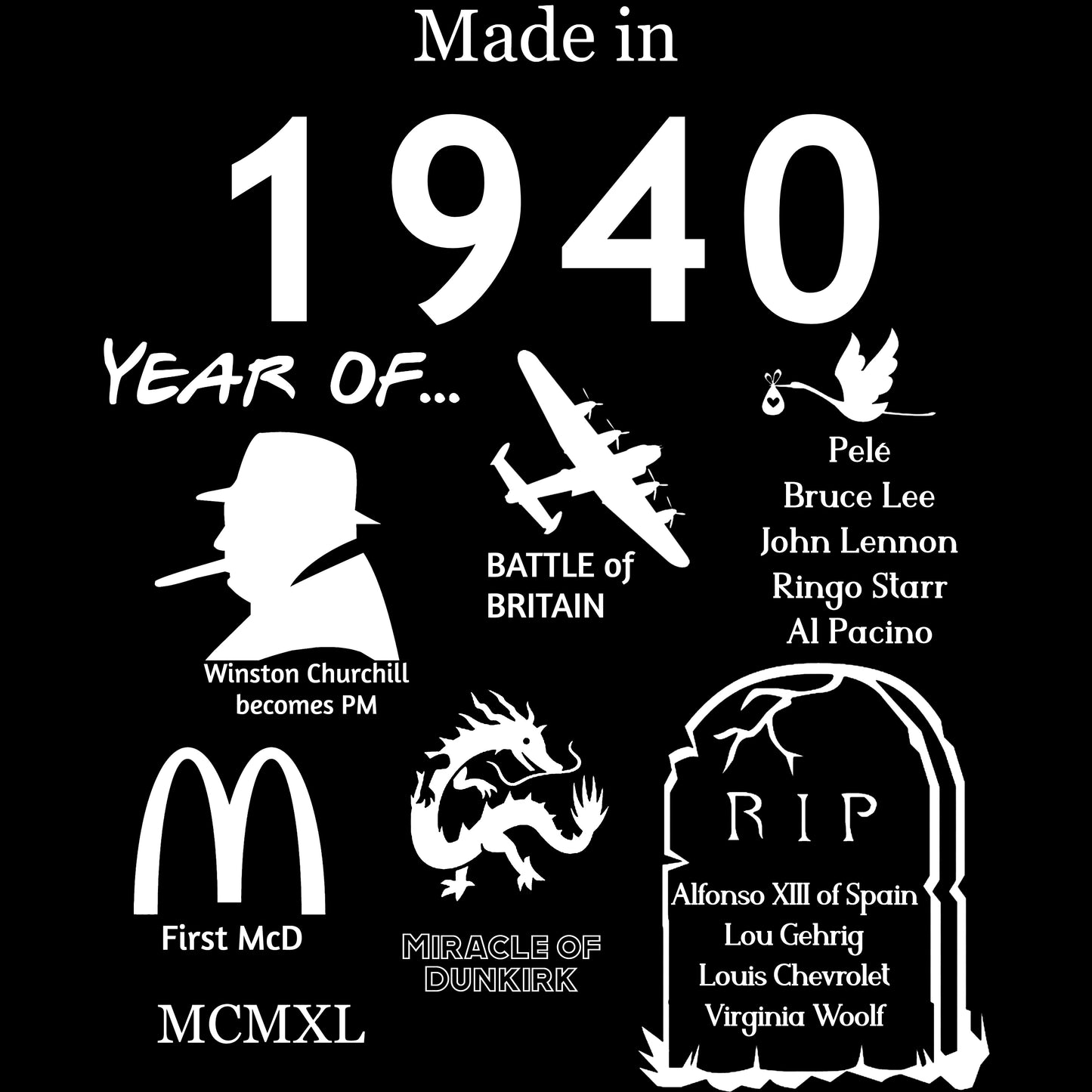 Gemaakt in 1940 T-shirt - Unisex
