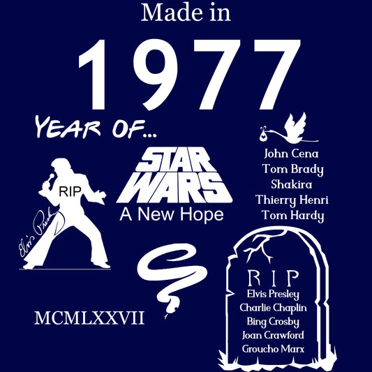 Gemaakt in 1977 T-shirt - Unisex