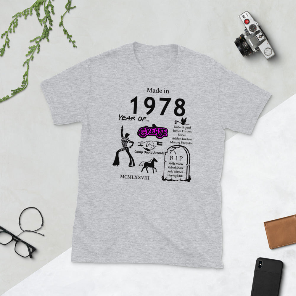 Gemaakt in 1978 (Zwart) T-shirt - Unisex