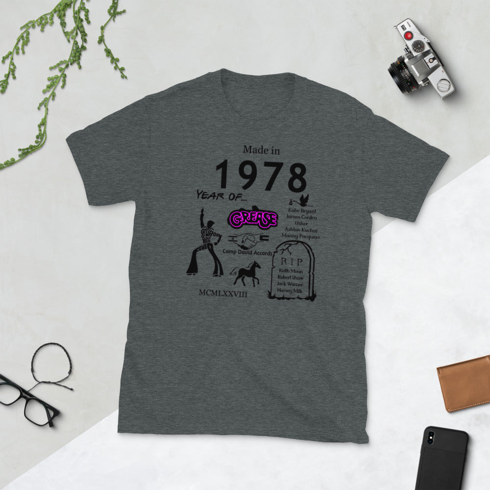 Gemaakt in 1978 (Zwart) T-shirt - Unisex