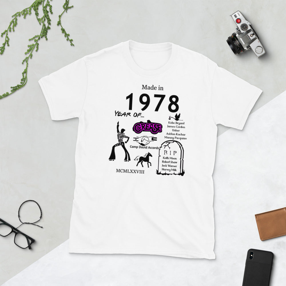 Gemaakt in 1978 (Zwart) T-shirt - Unisex