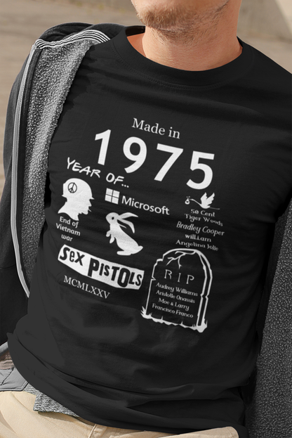 T-shirt "Made in 1975" - Unisex
