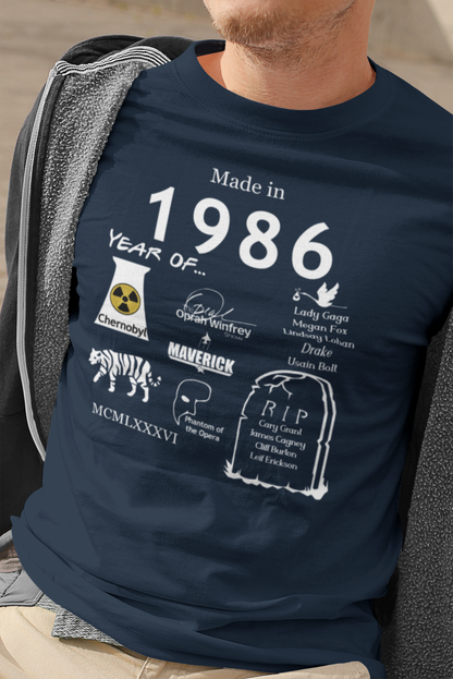 Gemaakt in 1986 T-shirt - Unisex