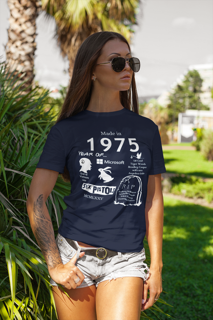 T-shirt "Made in 1975" - Unisex